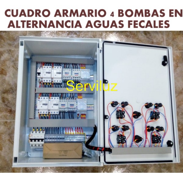 Cuadro Armario 4 bombas en Alternancia Aguas Fecales 3 HP Trifásico CSD4AL-405A